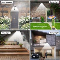 Aqonsie 56Led Remote Solar Flood Light, Outside Security Motion Sensor Lights With Remote, 3 Lighting Modes With Remote For Backyard Gutter Garage Shed 2 Pack