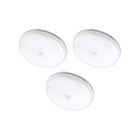 Beams Mb800 30 Lumen Led Wireless Battery Powered Motion Sensing Puck Light 3Pack White