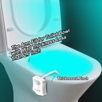 Lavaed Motion Sensor Toilet Night Light Home Toilet Light Bathroom Body Motion Sensor Toilet Bowl Seat Light Lamp 8Color Change