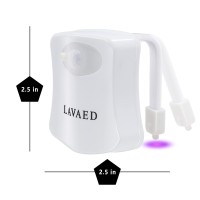 Lavaed Motion Sensor Toilet Night Light Home Toilet Light Bathroom Body Motion Sensor Toilet Bowl Seat Light Lamp 8Color Change