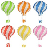 Hot Air Balloon Paper Lanterns For Wedding Birthday Engagement Christmas Party Decoration Colorful Set Pack Of 6