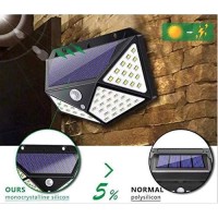 2Pcs Solar Lights Outdoor Motion Sensor,100 Led Solar Fence Lights Ip65 Waterproof Solar Security Lights With 270Ͽ