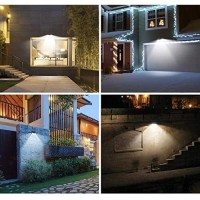 2Pcs Solar Lights Outdoor Motion Sensor,100 Led Solar Fence Lights Ip65 Waterproof Solar Security Lights With 270Ͽ