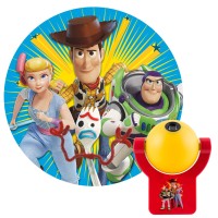 Projectables Disney Toy Story 4 Led Night Light, Plug-In, Dusk-To-Dawn, For Kids, Buzz Lightyear, Sheriff Woody, Bo Peep, And Forky On Ceiling, Wall, Or Floor, 45057, 1-Image