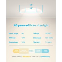 Sunco 12 Pack Retrofit Led Recessed Lighting 6 Inch, 3000K Warm White, Dimmable Can Lights, Baffle Trim, 13W=75W, 1050 Lm, Damp Rated - Etl