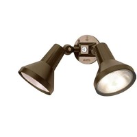 Ciata 15 Outdoor Security Flood Light 2 Head With Heavy Duty Cast Aluminum Body 150W Par38 Weather Proof Dark Bronze Finish