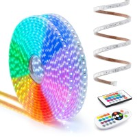 Wyzworks Led Strip Lights, 150 Ft Smd 5050, Waterproof Color Changing Permanent Outdoor Flexible Rope Lighting - 16 Colors, Multi Modes, Dimmable W/ 2 Remotes, For Home, Landscape, Patio, Christmas