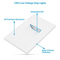 Leonlite Premium Series 5Cct 120V Led Step Lights Dimmable 35W Indoor Outdoor Stair Light 2700K3000K3500K4000K5000K Selectabl