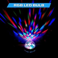 4 Pack Color Rotating Bulb E26, Rgb Color Changing Party Led Bulbs Colored Led Strobe Light Bulb Multi Crystal Stage Lights For Disco, Birthday Party Club Bar For Indoor & Outdoor Parties, Photography