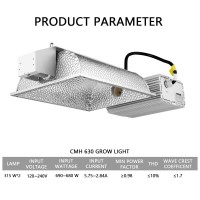 Sunstream 1000 Watt De Hps Grow Light System Kit With Controller Port, 2100K De Hps Bulb, Closed Style Reflector And 120-240V Digital Dimmable Ballast For Indoor Plant Growth