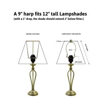 Slip Uno Adapter Converts Your 12 High Lampshade To Fit On Slip Uno Lamp Base 1 716 Opening 9H