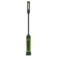 Sealey Ledflexg 1 Cob + 1 Led Flexi Rechargeable Inspection Lamp Green Li-Ion