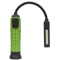 Sealey Ledflexg 1 Cob + 1 Led Flexi Rechargeable Inspection Lamp Green Li-Ion