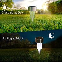 Lovenite Solar Pathway Lights, Led Stainless Steel Waterproof Landscape Lighting Outdoor Lights For Patio Lawn Garden Pathway Decor(Cool White-16 Pack)