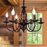 Jaycomey French Country Chandelier, Vintage Candle Chandelier, 6 Lights Farmhouse Pendant Light Fixture For Kitchen Island,Dining Room, Living Room