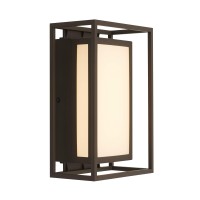 Artika Ghost 12W Led Outdoor And Indoor Wall Light, Bronze Finish To Enhance Your Porch, Garage, Living Room, Hallway - 450 Lumens, 3000 Kelvin, Made Of Aluminum, No Bulb Required