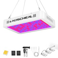 Koscheal Led Grow Light Full Spectrum 1200W, Plant Grow Light With Veg & Bloom Switch For Hydroponic Indoor Plants Led Grow Lamp With Daisy Chain, Output 140W