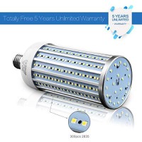 Fannicoo 2 Pack 500W Equivalent Led Corn Light Bulb 5500 Lumen 6500K 60W Large Area Cool Daylight White E26/E27 Medium Base For Outdoor Indoor Garage Warehouse Factory Workshop Street Backyard