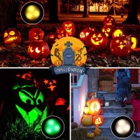 Litake Halloween Pumpkin Lights Color Changing Jackolantern Lights With Timer Remote Control Battery Operated Rgb Pumpkin Lig