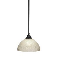 Stem Pendant With Hang Straight Swivel Shown In Matte Black Finish With 12