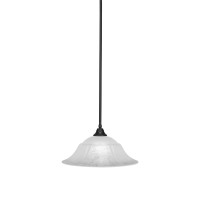 Stem Pendant With Hang Straight Swivel Shown In Matte Black Finish With 20