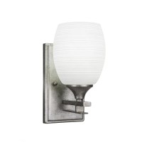 Uptowne 1 Light Wall Sconce Shown In Aged Silver Finish With 5.5