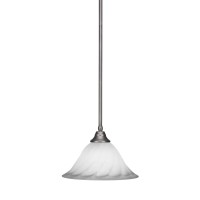 Stem Pendant With Hang Straight Swivel Shown In Brushed Nickel Finish With 14