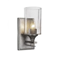 Uptowne 1 Light Wall Sconce Shown In Aged Silver Finish With 4