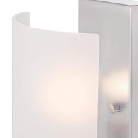 Westinghouse 6369500 Enzo James One Indoor Fixture, Finish Wall Sconce, 1-Light, Brushed Nickel Frosted Glass