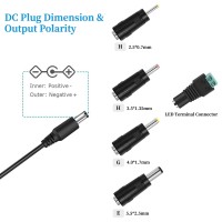 Qanxun 12V 2A Power Adapter with Switch & 5