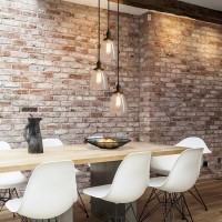 Pathson 3 Lights Pendant Lighting Industrial Dining Pendant Lights With Clear Glass Bathroom Pendant Light Fixtures Hanging La