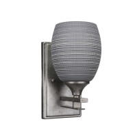 Uptowne 1 Light Wall Sconce Shown In Aged Silver Finish With 5.5