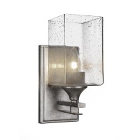 Uptowne 1 Light Wall Sconce Shown In Aged Silver Finish With 4