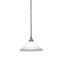 Stem Mini Pendant With Hang Straight Swivel Shown In Brushed Nickel Finish With 12