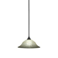 Stem Pendant With Hang Straight Swivel Shown In Matte Black Finish With 20