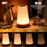 Thausdas Night Light, Dimmable Touch Lamp For Bedroom, Portable Table Bedside Lamp, 5 Brightness & 13 Rgb Colors, Night Lights For Bedroombaby Nurserybathroomhallwaysliving Room