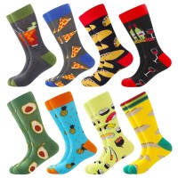 Mens Fun Dress Socks Novelty Colorful Funky Fancy Funny Patterned Crew Casual Crazy Socks For Men Father