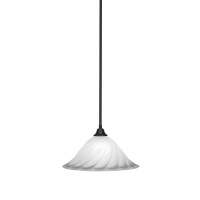 Stem Pendant With Hang Straight Swivel Shown In Matte Black Finish With 20