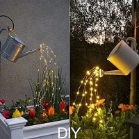 2 Pcs Waterproof Waterfall Flash Lights,8 Modes With 10 Strands 200 Leds Watering Can Lights,Spray String Lights Battery Operated With Remote Timer For Outdoor,Garden,Christmas