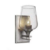 Uptowne 1 Light Wall Sconce Shown In Aged Silver Finish With 5