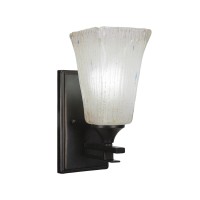 Uptowne 1 Light Wall Sconce Shown In Dark Granite Finish With 5 Square Frosted Crystal Glass