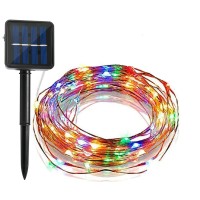 Dltnd Solar Powered String Lights 72Ft 22M 8Modes Waterproof Outdoor 200Led String Lights Fairy Lights Wedding Holidays Party Lights For House Lawn Garden Patio Landscape Camper Awning (Mlt-Clr2)