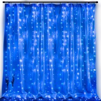 Brightown Hanging Window Curtain Lights 9.8 Feet Dimmable And Connectable With 300 Led, Remote, 8 Lighting Modes, Timer For Bedroom Wall Party Indoor Outdoor Decor, Multicolored