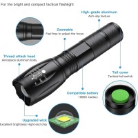 Maxiaeon Led Super Bright Rechargeable Flashlight Set Bright 8000 Lumens 18650 Flashlights 5 Modes Waterproof Flashlights For