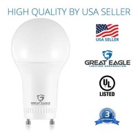 Great Eagle Lighting Corporation Led Gu24 Base, A19 Shape, 9W (60W Equivalent), Dimmable, 3000K Soft White, 750 Lumens, Ul Listed, Twist-In Light Bulb (4-Pack)