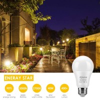 Ajuns Dusk To Dawn Led Light Bulb, Sensor Light Bulb 5W E26 Automatic On/Off Light, Porch Garage Courtyard Balcony Lighting Bulb 2700K Warm White 2Packs