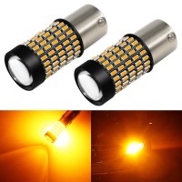 Phinlion 1156 Led Turn Signal Light Bulbs Super Bright 3014 103-Smd Ba15S P21W 1156 7506 Led Bulb With Projector For Turn Signal Blinker Lights, Amber Yellow