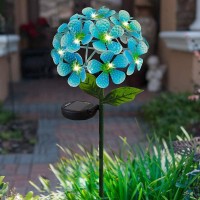 Touch Of Eco Solar Led Metal Flower Stake Light - Perfect For Your Garden, Patio, Walkway, Or Outdoor Living Area - Includes 1 Flower Light