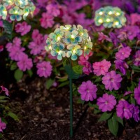 Touch Of Eco Solar Led Metal Flower Stake Light - Perfect For Your Garden, Patio, Walkway, Or Outdoor Living Area - Includes 1 Flower Light