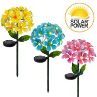 Touch Of Eco Solar Led Metal Flower Stake Light - Perfect For Your Garden, Patio, Walkway, Or Outdoor Living Area - Includes 1 Flower Light